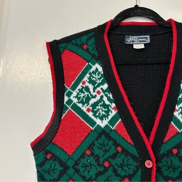 Vintage Holly Metallic Sweater Vest - Picture 3 of 9